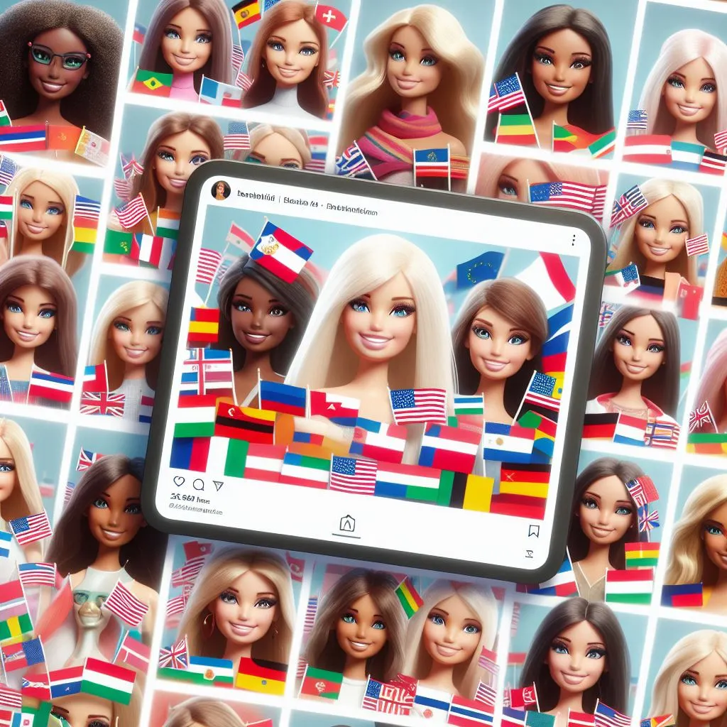 Barbie IA mostra como seria a boneca de cada país